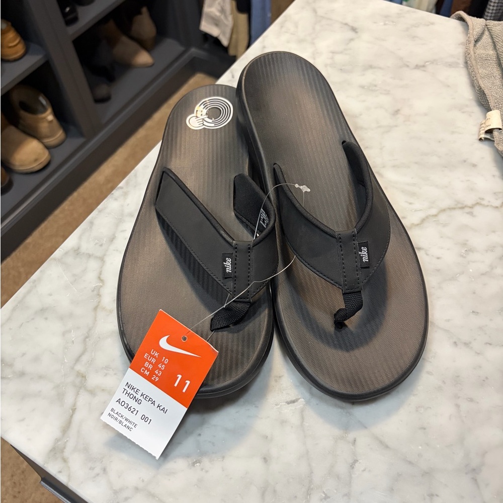 Nike Black Kepa Kai Thong Flip-Flops